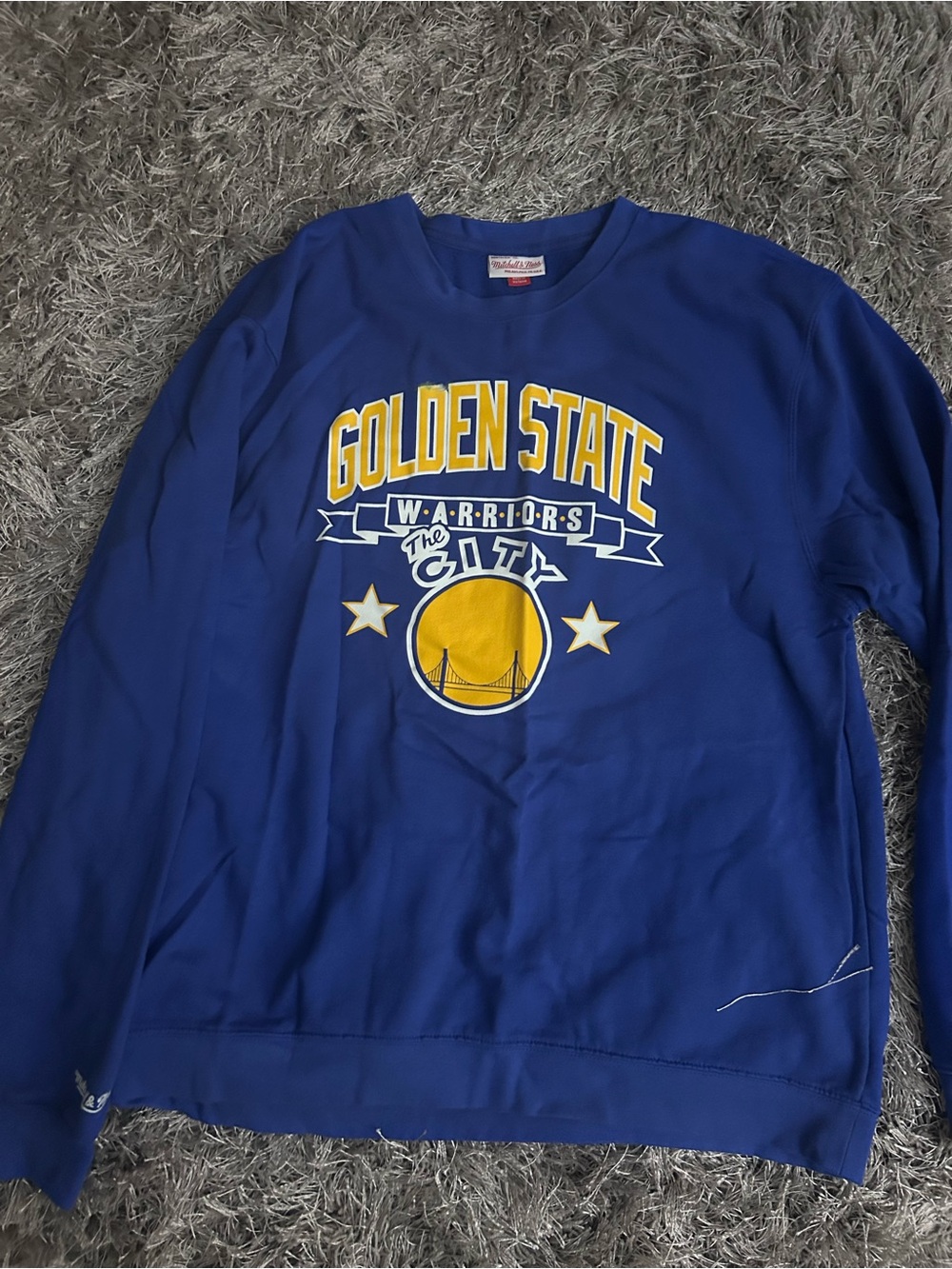 Mitchell & Ness Royal Blue Pullover Crewneck